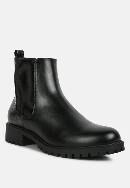 Croc Back Chelsea Boots