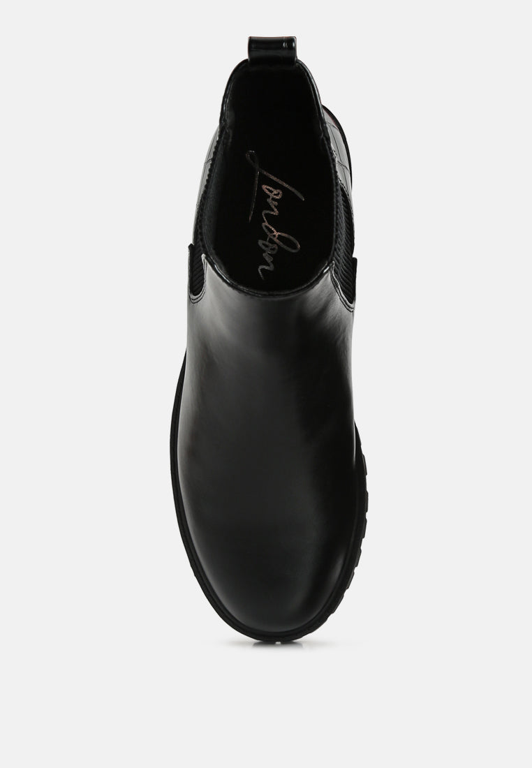 Croc Back Chelsea Boots