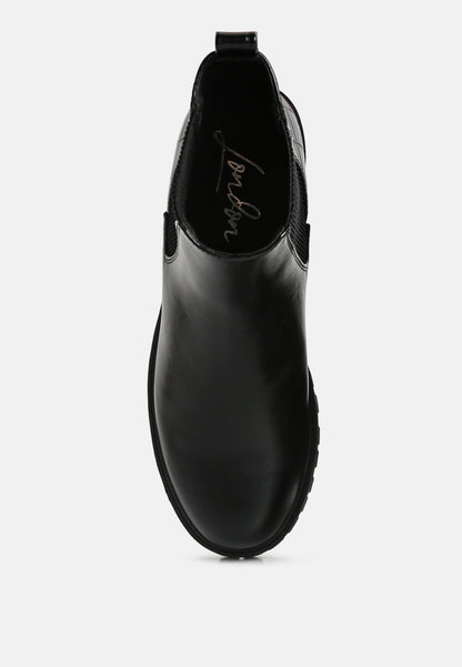 Croc Back Chelsea Boots