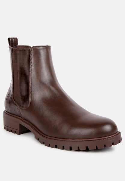 Croc Back Chelsea Boots