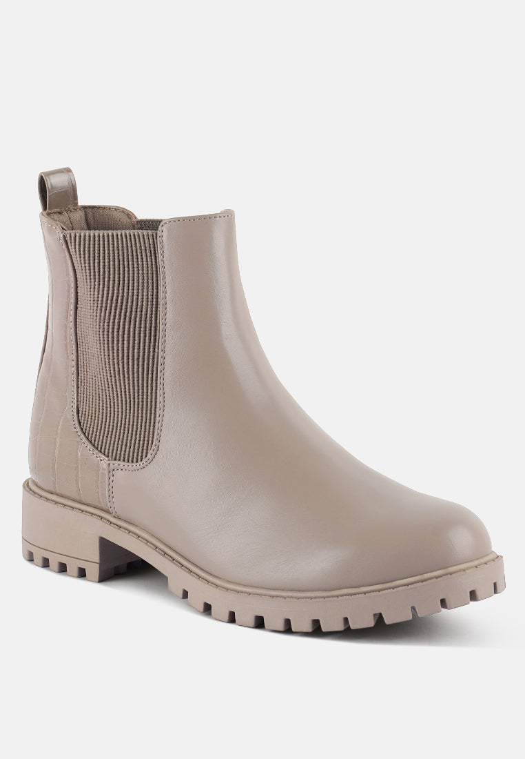 Croc Back Chelsea Boots