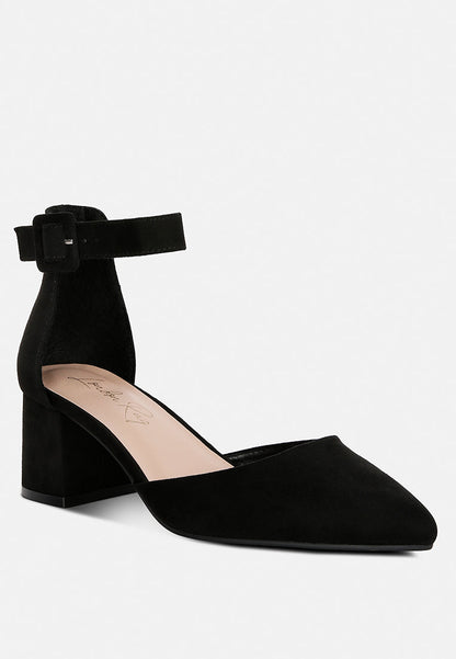 Pointed Toe Block Heel D'orsay