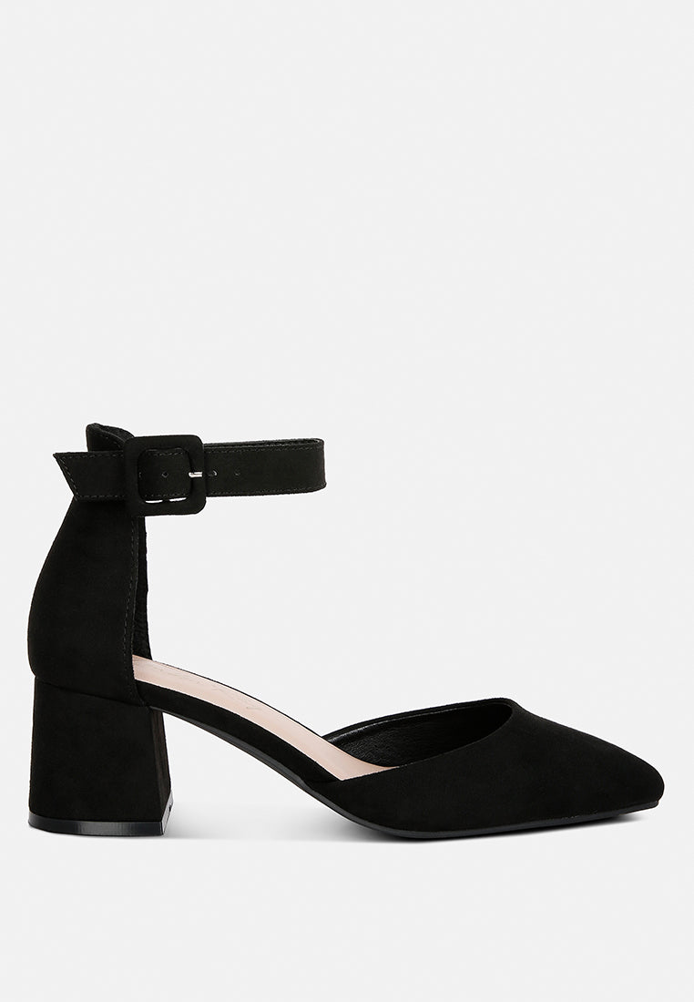 Pointed Toe Block Heel D'orsay