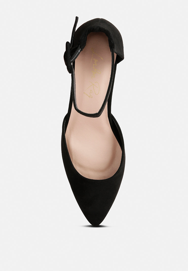 Pointed Toe Block Heel D'orsay