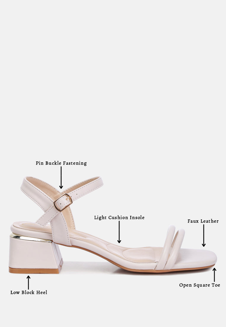 Double Strap Low Block Sandal