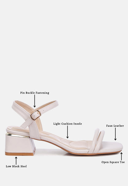 Double Strap Low Block Sandal