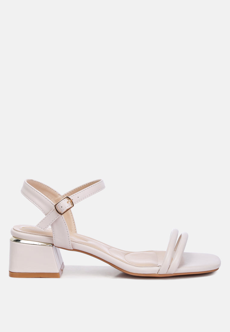 Double Strap Low Block Sandal
