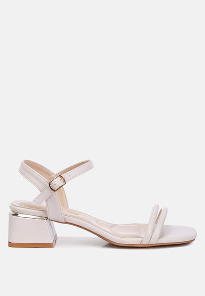 Double Strap Low Block Sandal
