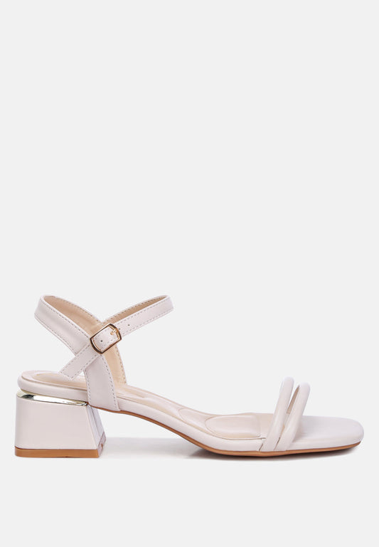 Double Strap Low Block Sandal