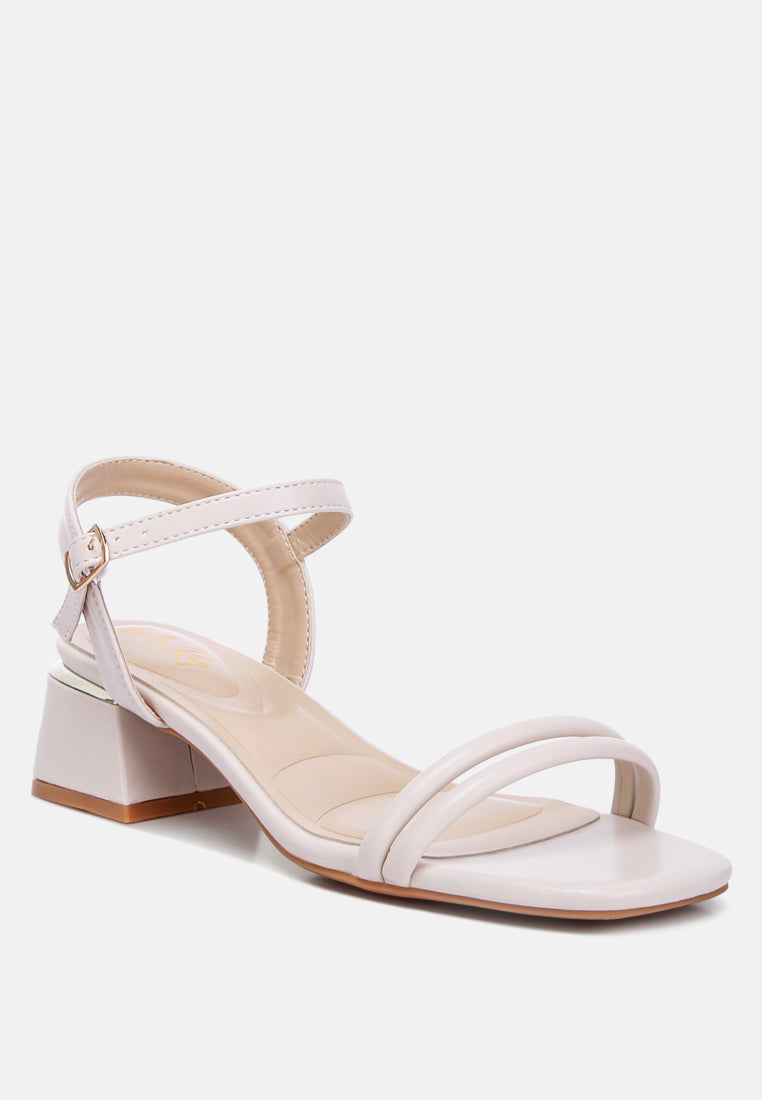 Double Strap Low Block Sandal