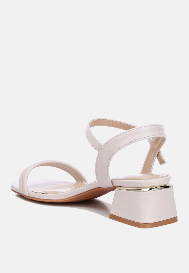 Double Strap Low Block Sandal