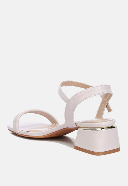 Double Strap Low Block Sandal