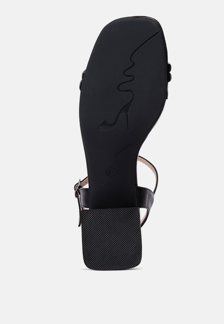 Double Strap Low Block Sandal