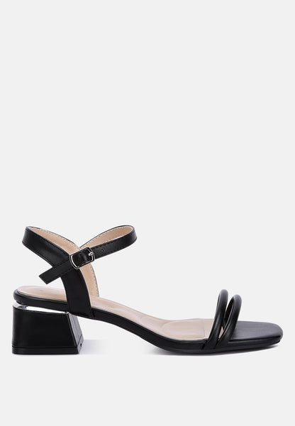 Double Strap Low Block Sandal