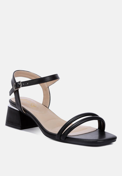 Double Strap Low Block Sandal