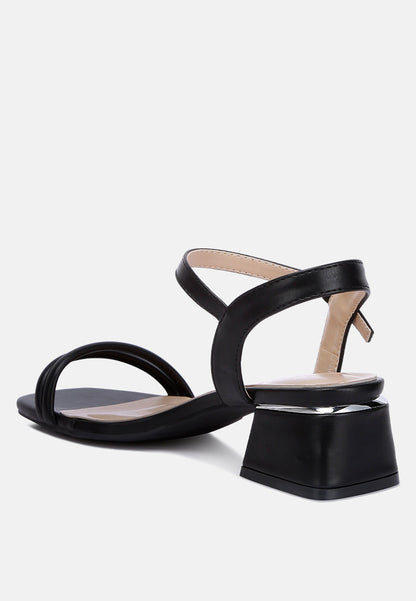 Double Strap Low Block Sandal