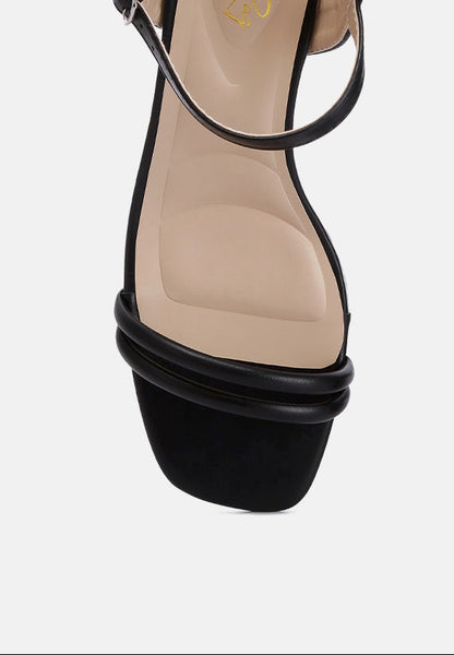 Double Strap Low Block Sandal
