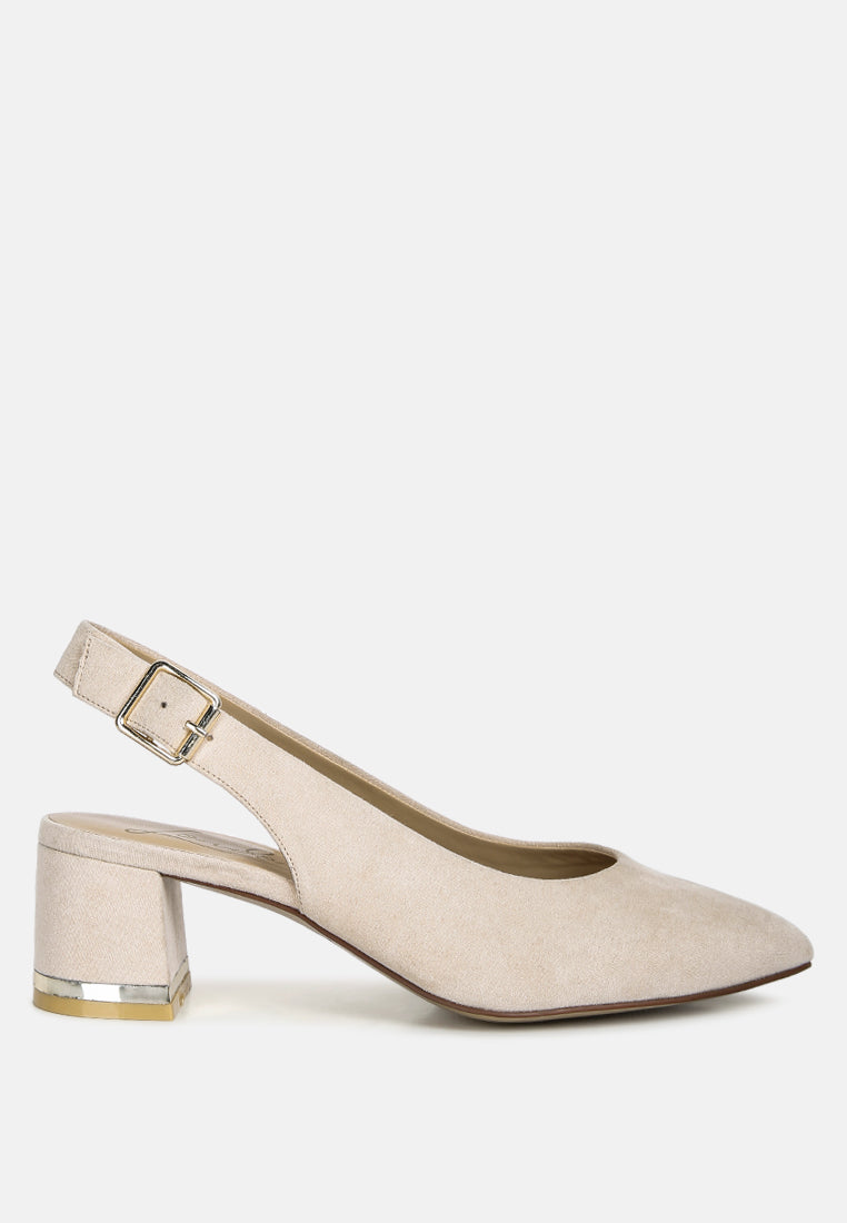 Micro Suede Slingback Pump