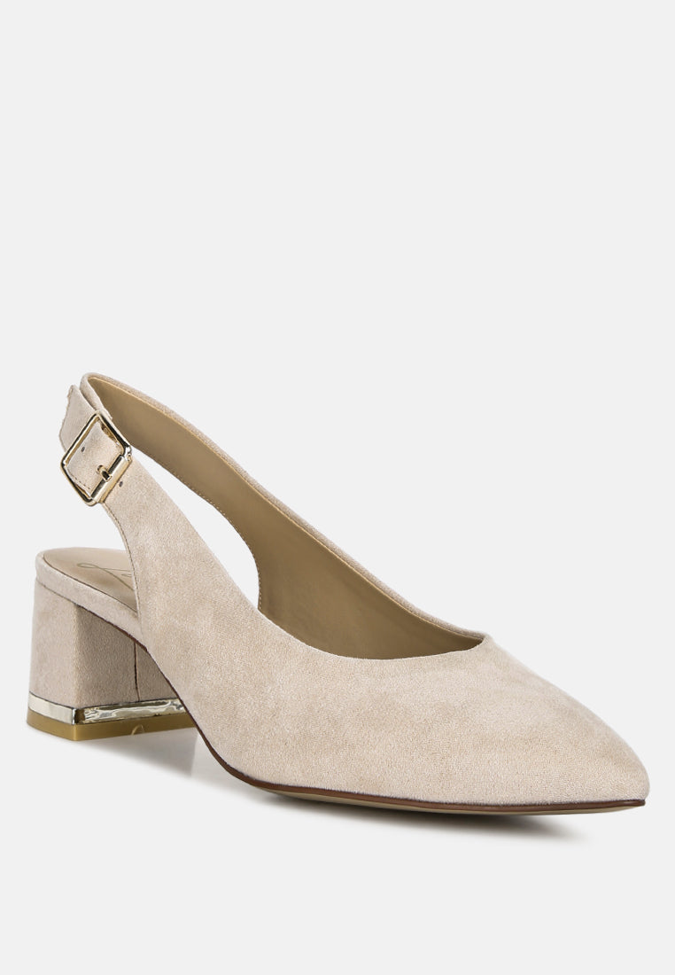 Micro Suede Slingback Pump