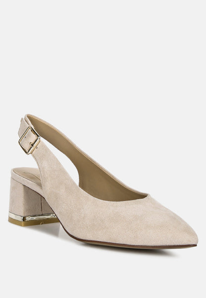 Micro Suede Slingback Pump