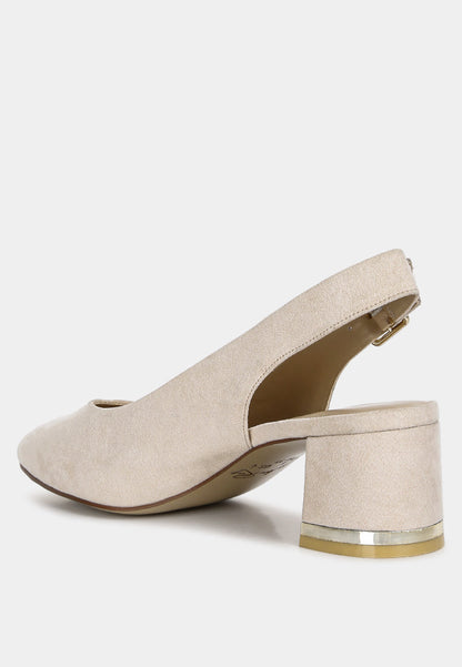 Micro Suede Slingback Pump