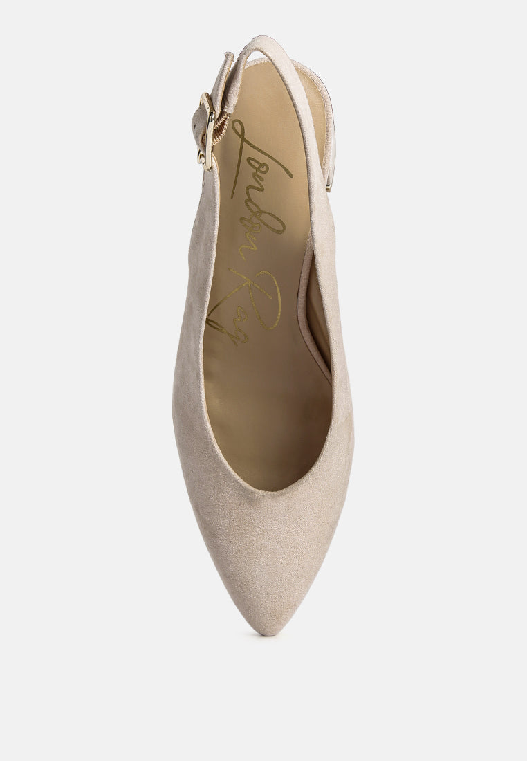 Micro Suede Slingback Pump