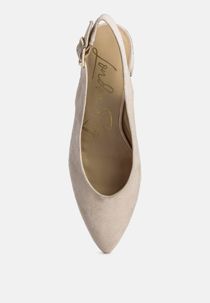 Micro Suede Slingback Pump