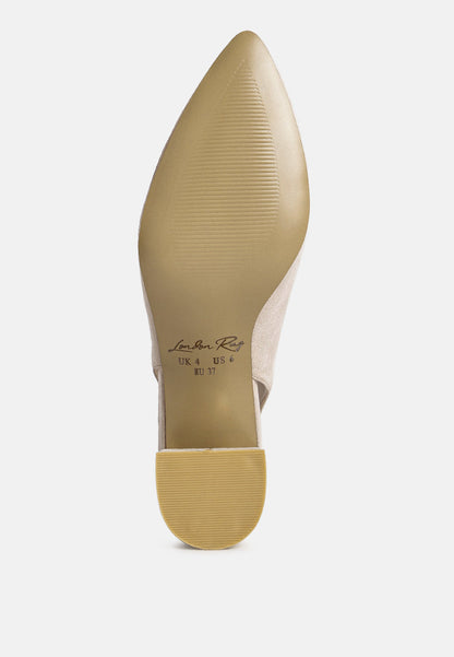 Micro Suede Slingback Pump