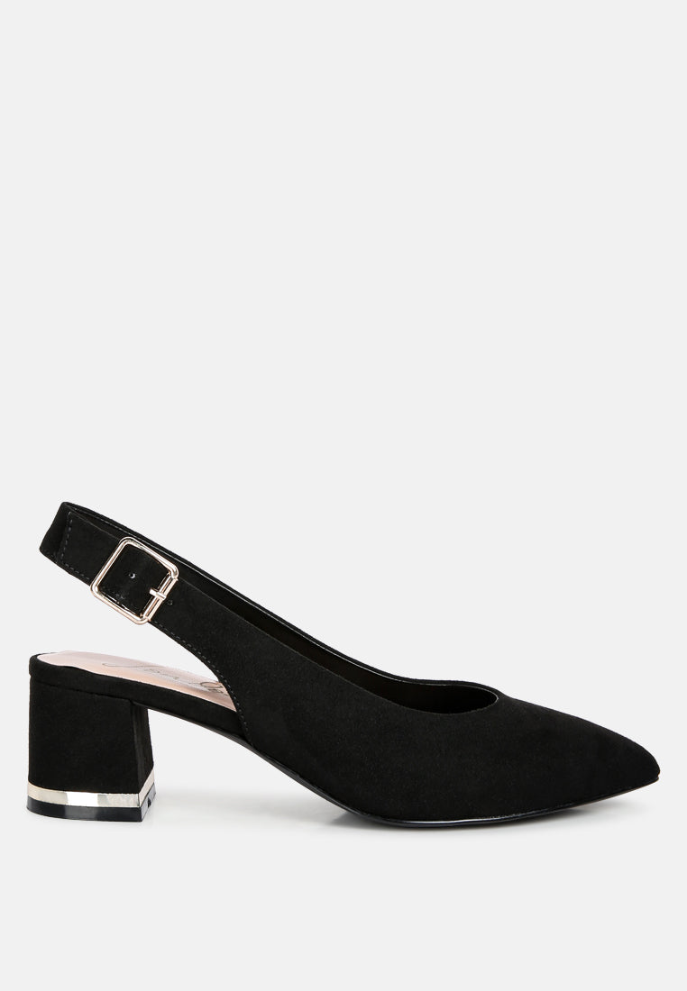 Micro Suede Slingback Pump