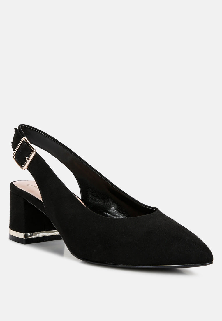 Micro Suede Slingback Pump