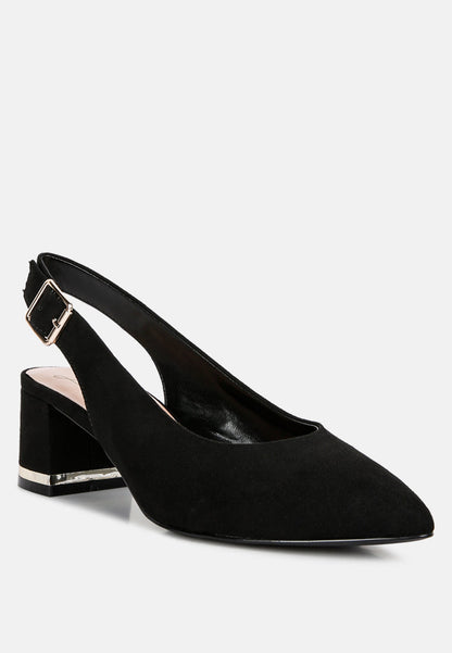 Micro Suede Slingback Pump