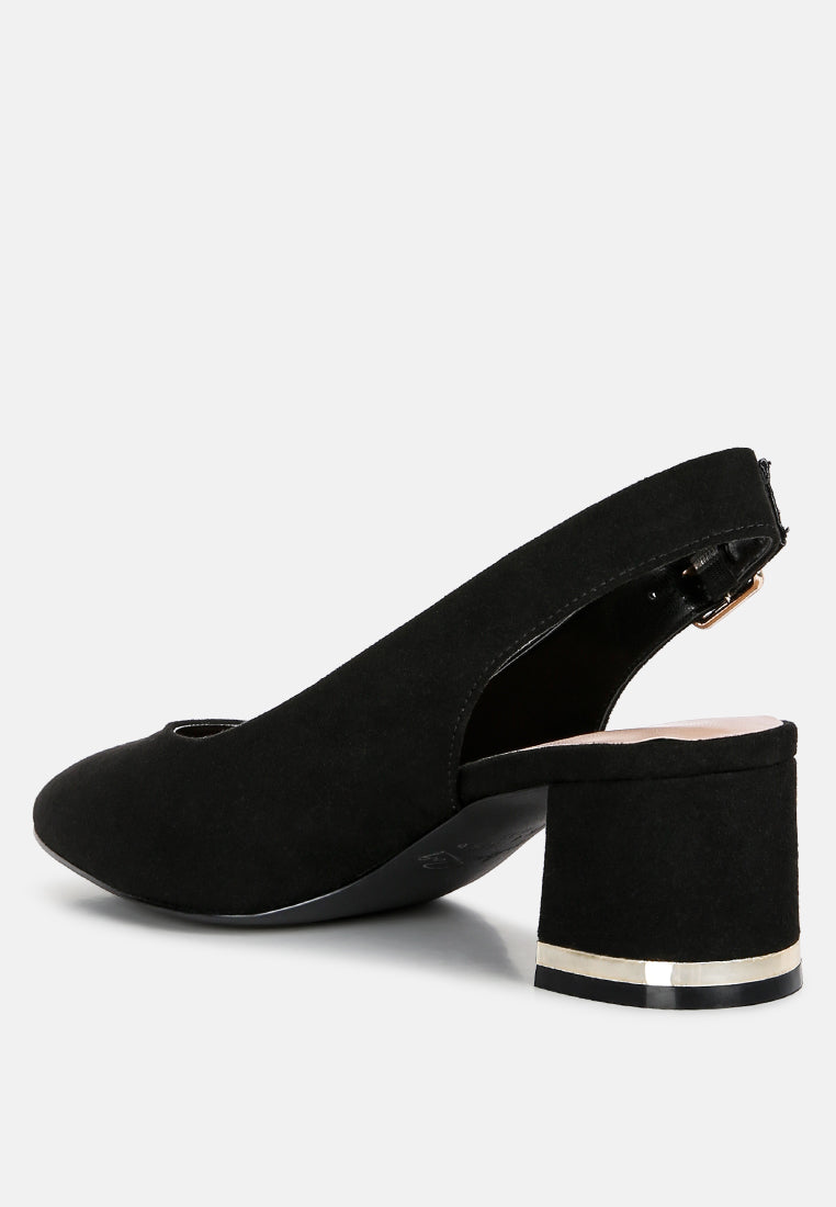 Micro Suede Slingback Pump