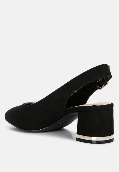 Micro Suede Slingback Pump