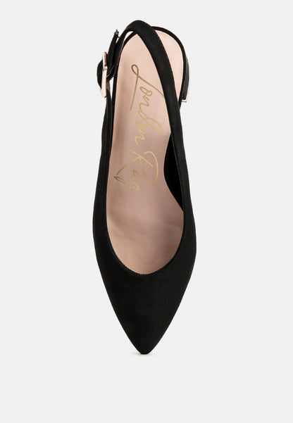 Micro Suede Slingback Pump