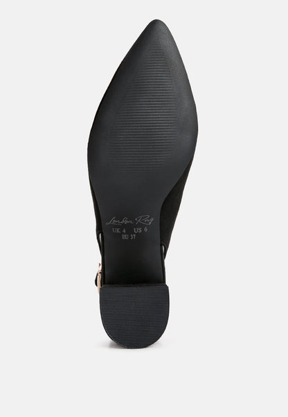 Micro Suede Slingback Pump