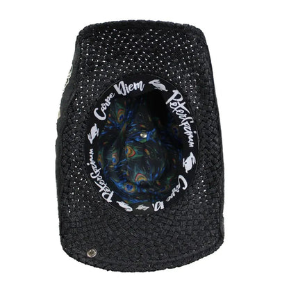 Corazon Black Straw Cowgirl Hat