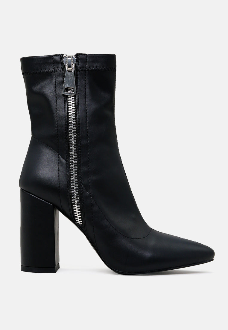 Pointed Toe High Ankle Boots