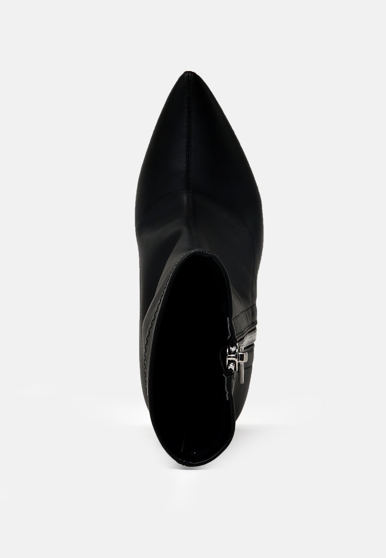 Pointed Toe High Ankle Boots