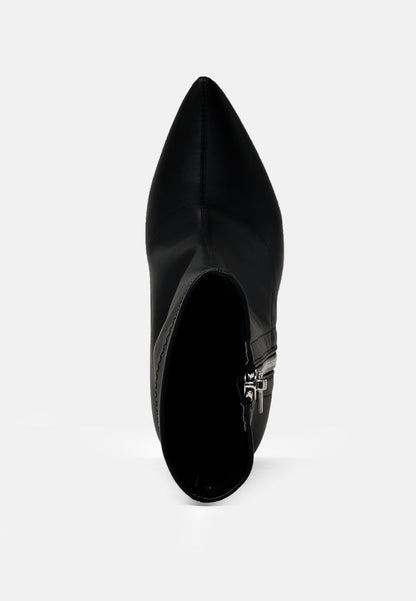 Pointed Toe High Ankle Boots