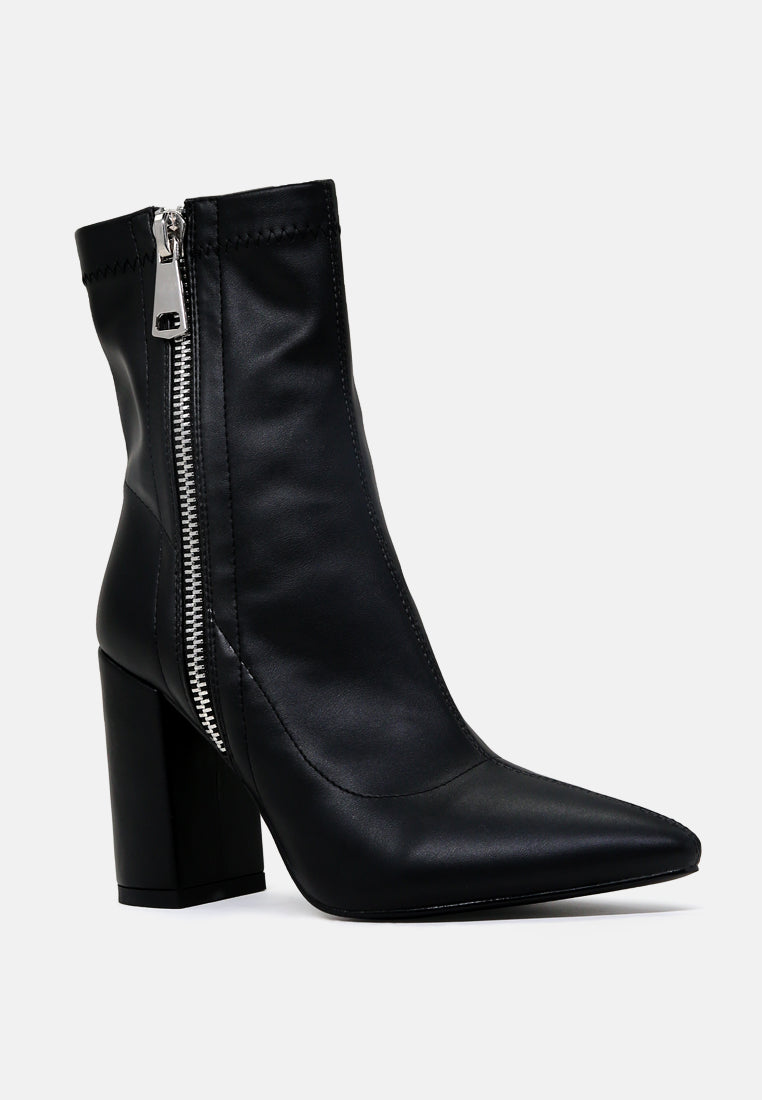 Pointed Toe High Ankle Boots