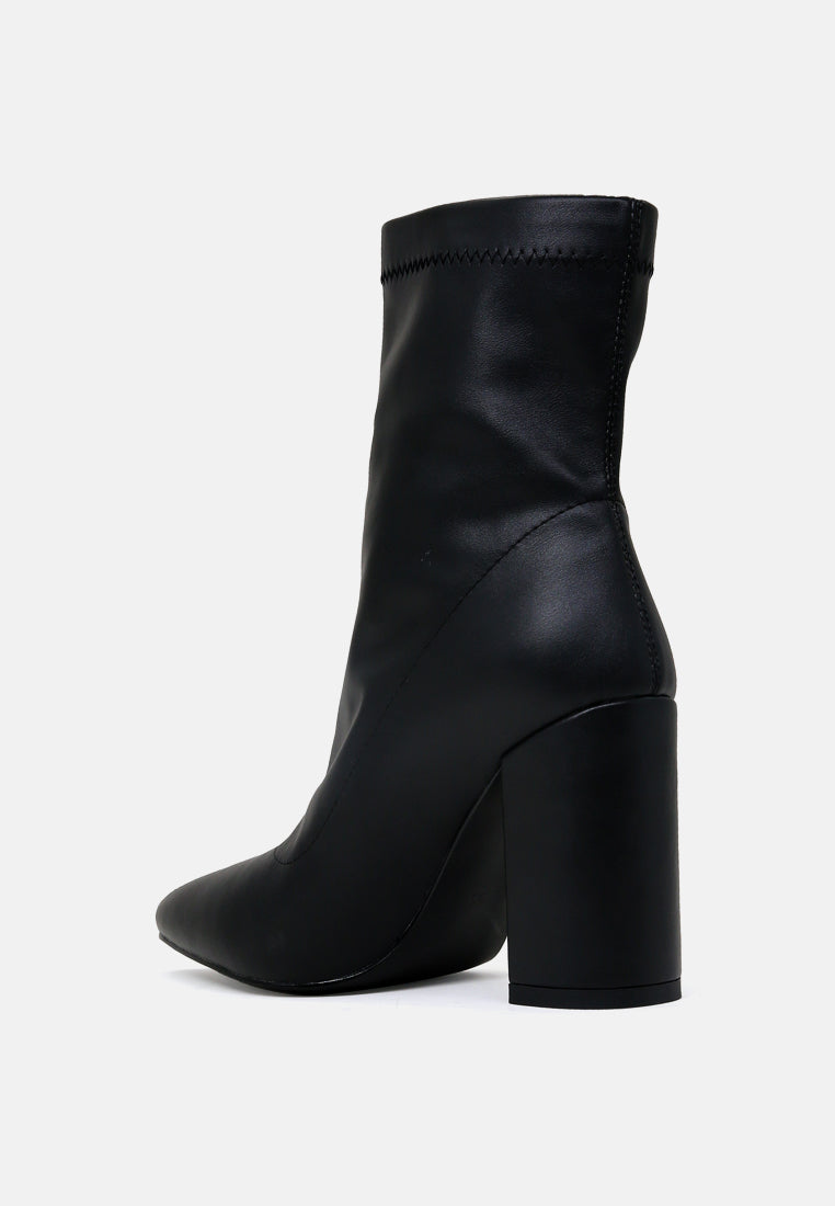 Pointed Toe High Ankle Boots