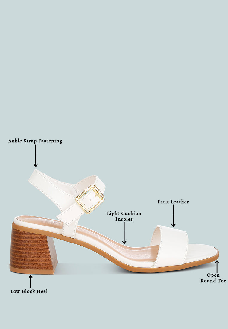 Stacked Heel Wood Block Sandals