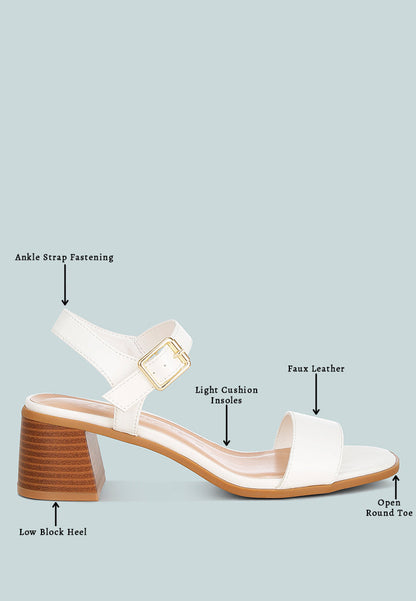 Stacked Heel Wood Block Sandals