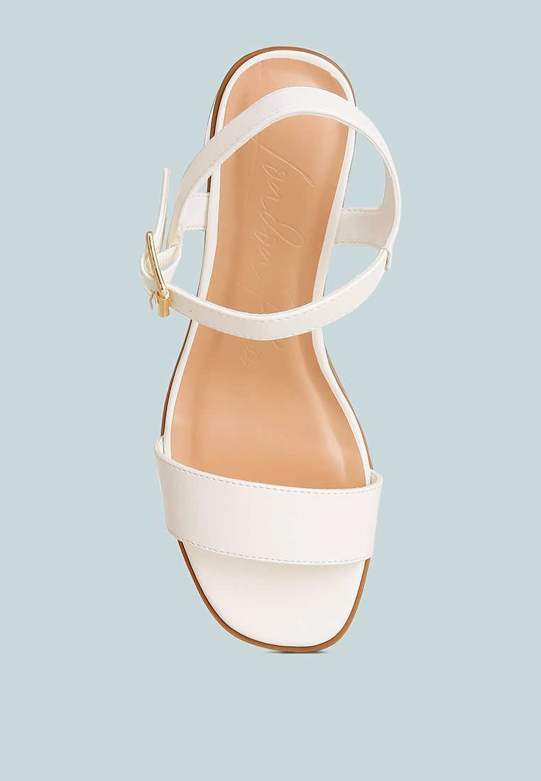 Stacked Heel Wood Block Sandals