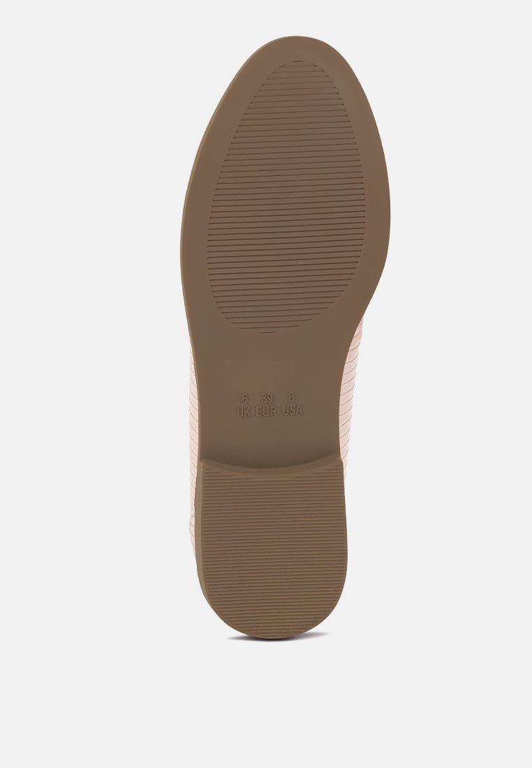 Low Block Loafers With Golden Chain