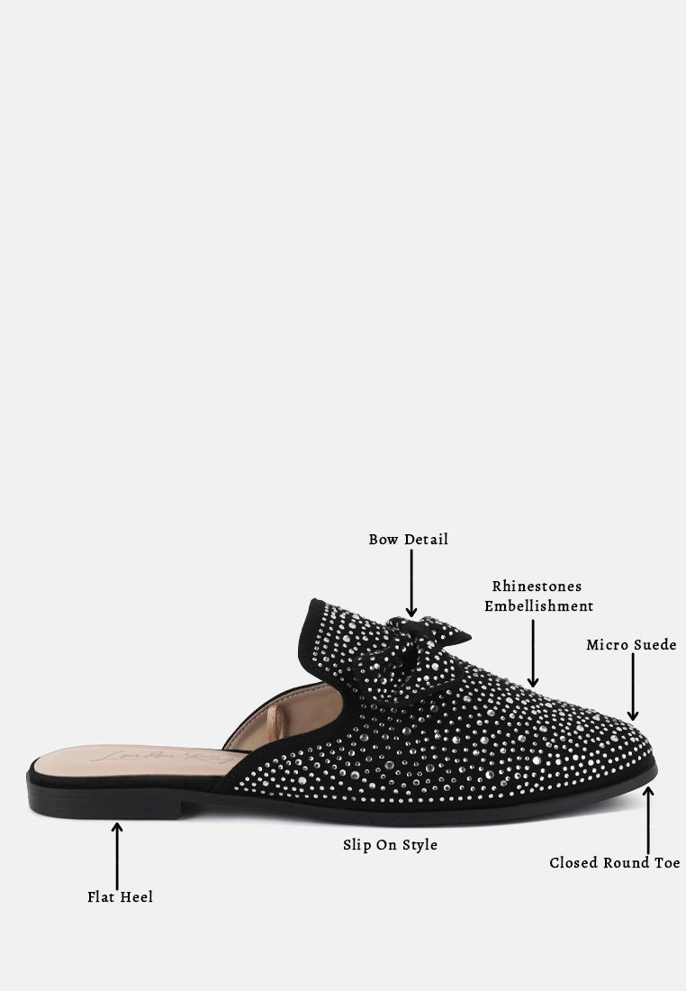 Embellished Bow Mules