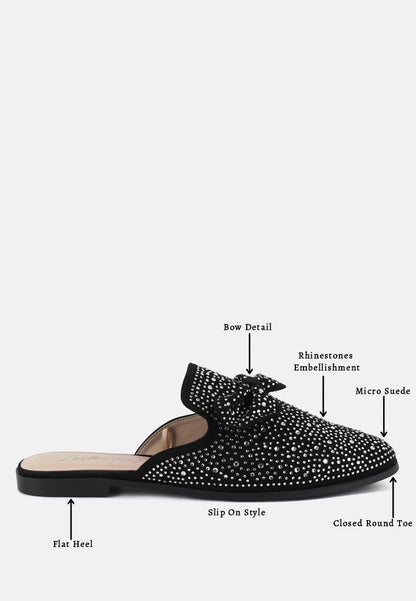 Embellished Bow Mules