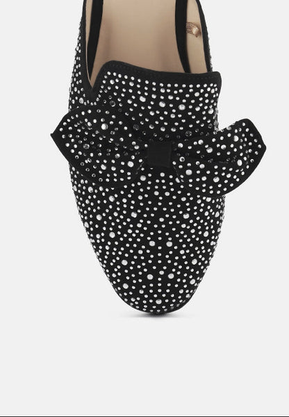 Embellished Bow Mules