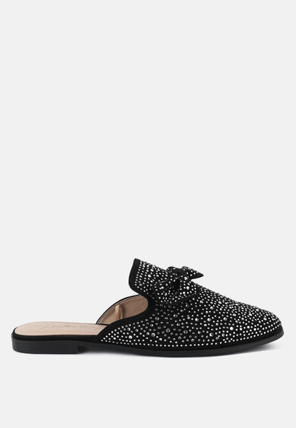 Embellished Bow Mules