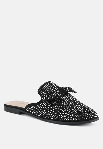 Embellished Bow Mules